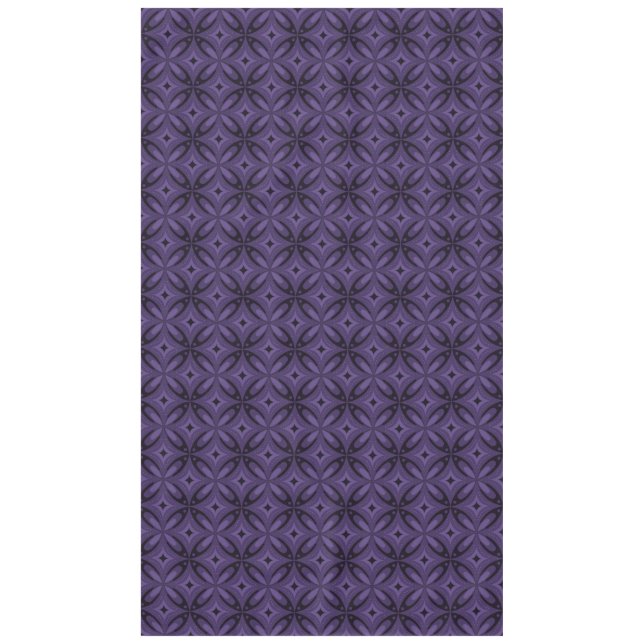 Dark Purple Coloured Retro Pattern Tablecloth (Front)