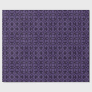 Dark Purple Coloured Retro Pattern Wrapping Paper