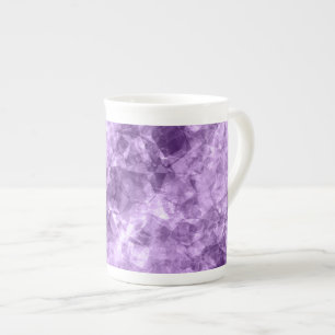 Dark Purple Crumpled Texture Bone China Mug