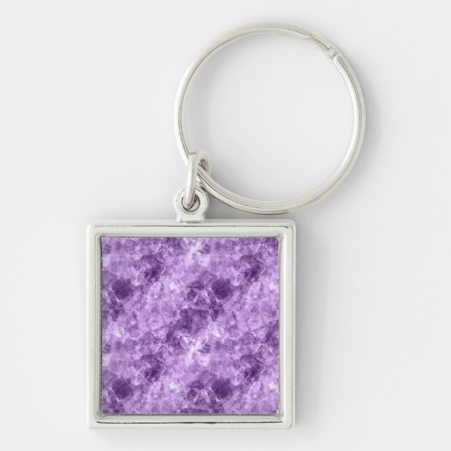 Dark Purple Crumpled Texture Key Ring (Front)