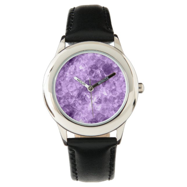 Dark Purple Crumpled Texture Watch (Front)