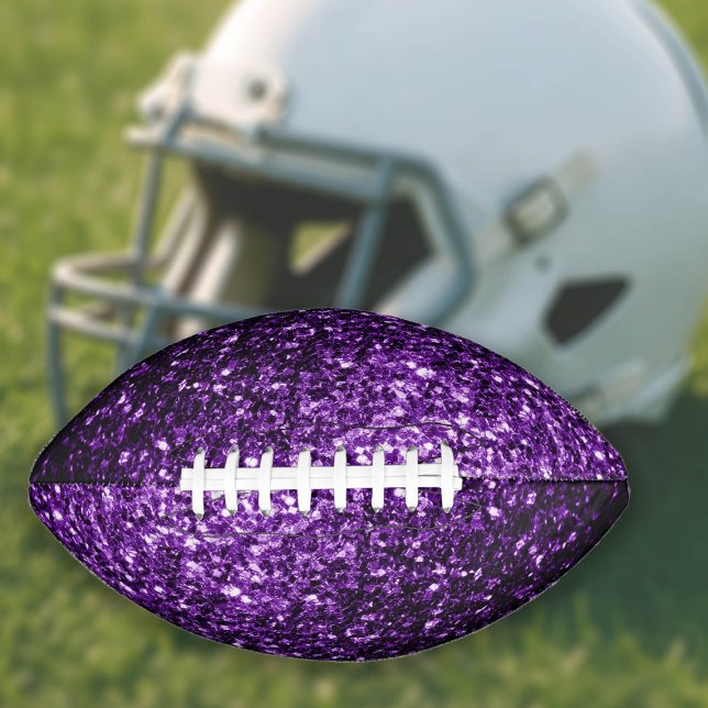 Dark purple faux glitter sparkles bling football (Creator Uploaded)