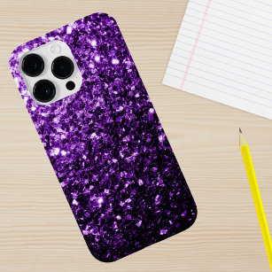 Dark Purple faux shiny glitter sparkles iPhone 13 Case