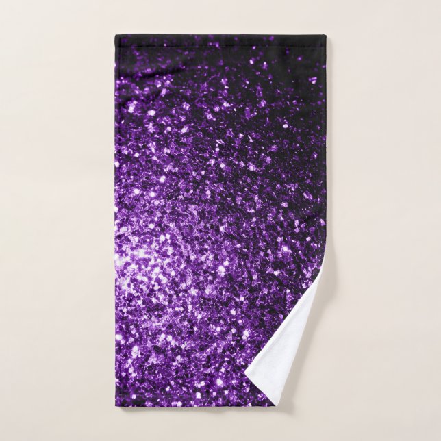 Dark Purple glitter sparkles  Hand Towel (Hand Towel)