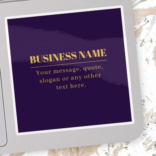 Dark Purple & Gold Business Name or Greeting  (Creator Uploaded)