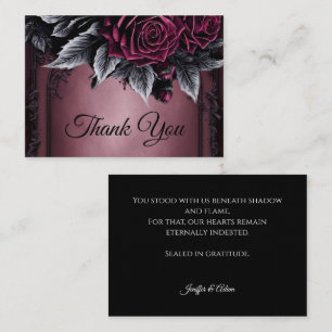 Dark purple Gothic AlternativeHalloween wedding Card