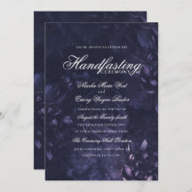 Dark Purple Gothic Boho Floral Handfasting