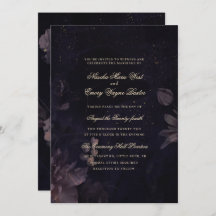Dark Purple Gothic Boho Floral Wedding