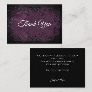 Dark purple Gothic Halloween wedding Card