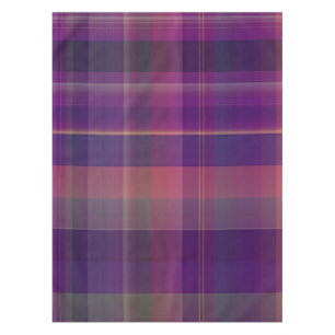 Dark Purple Madras Plaid Stripe Pattern Tablecloth