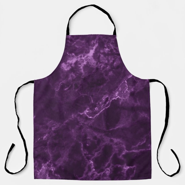 Dark purple marble: luxurious texture. apron (Front)