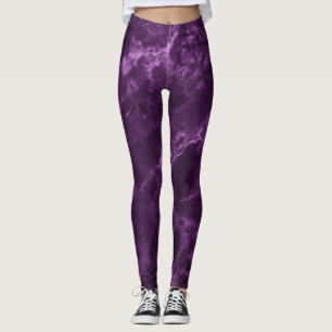 Dark purple marble: luxurious texture. leggings