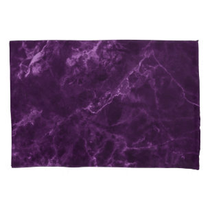 Dark purple marble: luxurious texture. pillowcase