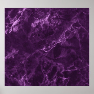 Dark purple marble: luxurious texture. poster