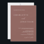 Dark Purple Mauve Romantic Bohemian Rustic Wedding Invitation<br><div class="desc">Dark Purple Mauve Romantic Bohemian Rustic Wedding Invitation</div>