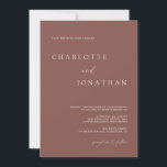 Dark Purple Mauve Romantic Bohemian Rustic Wedding Invitation<br><div class="desc">Dark Purple Mauve Romantic Bohemian Rustic Wedding Invitation</div>