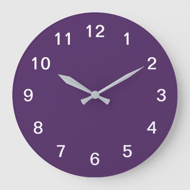 Dark Purple Minimalist Acrylic Wall Clock (Front)