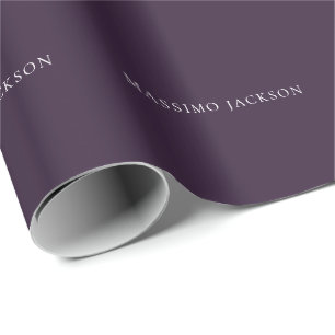 Dark Purple Minimalist Plain Modern Wrapping Paper