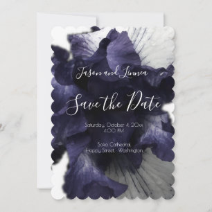 Dark Purple Minimalist Radiant Diaphanous Modern Invitation
