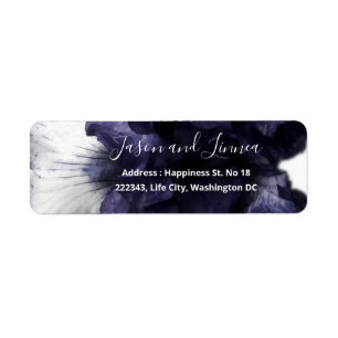 Dark Purple Minimalist Radiant Diaphanous  Modern  Return Address Label