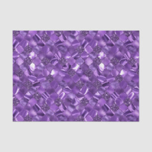 Dark Purple Moroccan Quatrefoil Pattern Tissue Paper