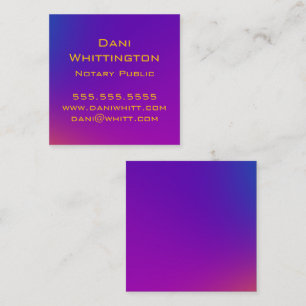 Dark Purple Ombre Square Business Card