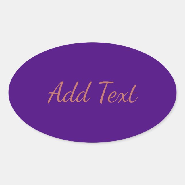 Dark Purple Oval Sticker (Front)