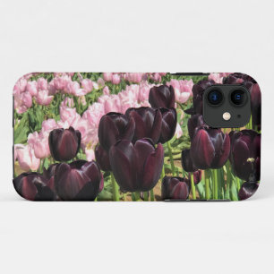 Dark Purple & Pink Tulips iPhone 11 Case