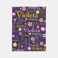 Dark purple pink yellow named Violeta flowers