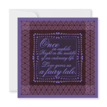Dark Purple Romance Wedding Invitation