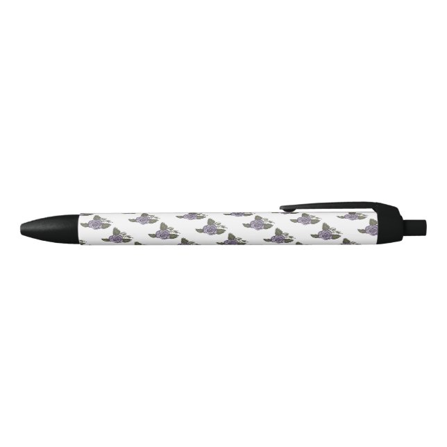 Dark Purple Rose Writing Pen (Top)