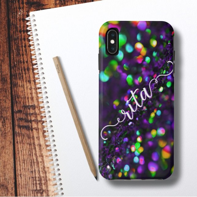 Dark Purple Sparkling Case-Mate iPhone Case (Creator Uploaded)