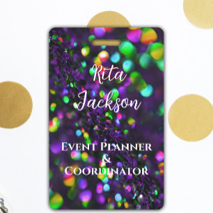 Dark Purple Sparkling ID Badge