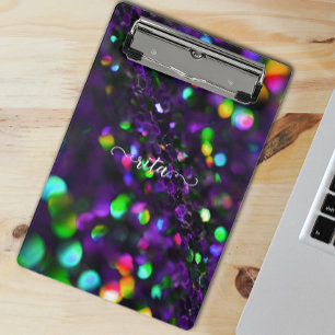 Dark Purple Sparkling Mini Clipboard
