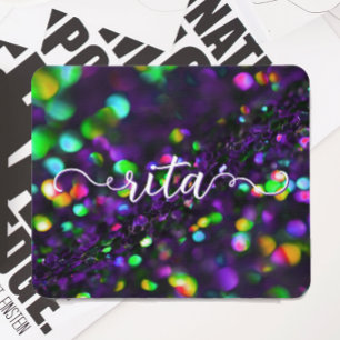 Dark Purple Sparkling Mouse Pad