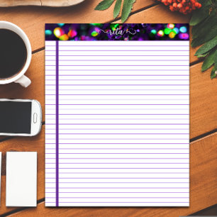 Dark Purple Sparkling Notepad