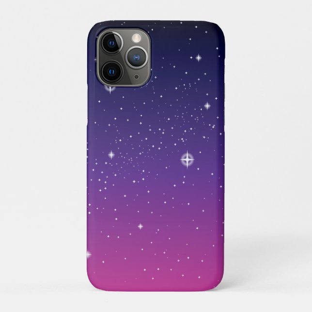 Dark Purple Starry Night Sky Case-Mate iPhone Case (Back)