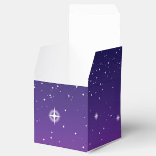 Dark Purple Starry Night Sky Favour Box