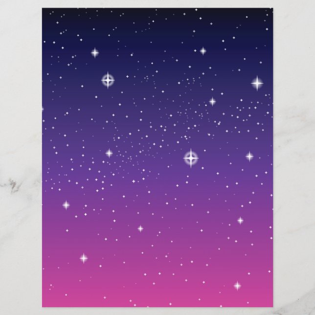 Dark Purple Starry Night Sky Flyer (Front)