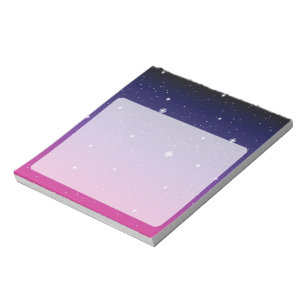 Dark Purple Starry Night Sky Notepad