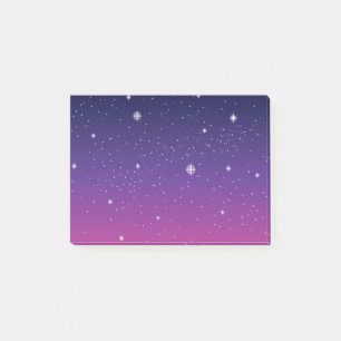 Dark Purple Starry Night Sky Post-it Notes