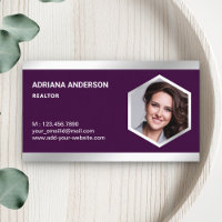 Dark Purple Steel Silver Real Estate Photo Realtor