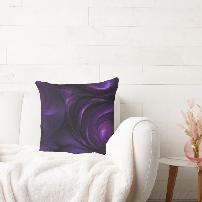 Dark Purple Swirl Design Cushion (Couch)