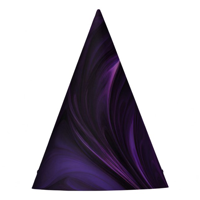 Dark Purple Swirl Design Party Hat (Front)