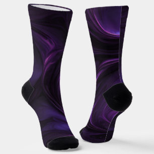 Dark Purple Swirl Design Socks