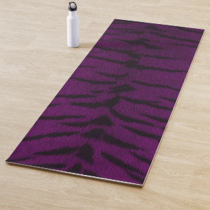 Dark Purple Tiger Skin Print Yoga Mat