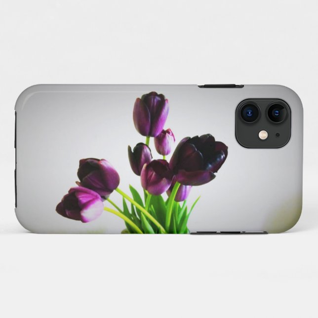 Dark Purple Tulips Case-Mate iPhone Case (Back (Horizontal))