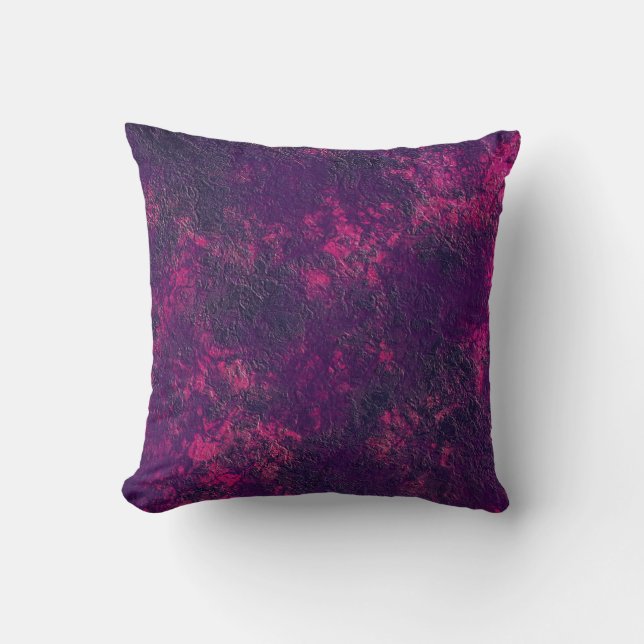 Dark purple violet textured texture suede marble g cushion (Front)