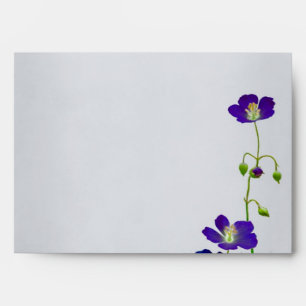 Dark Purple Wilflower Wedding Envelopes