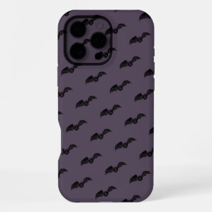Dark Purple Witchy Gothic Bat Halloween iPhone 16 Pro Max Case